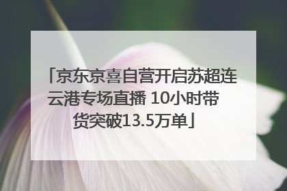 京东京喜自营开启苏超连云港专场直播 10小时带货突破13.5万单