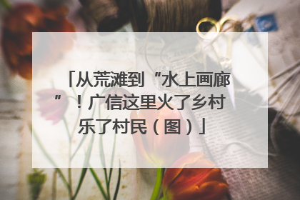 从荒滩到“水上画廊”！广信这里火了乡村 乐了村民（图）