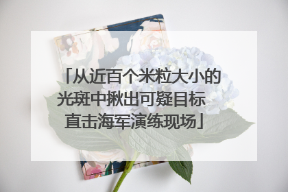 从近百个米粒大小的光斑中揪出可疑目标 直击海军演练现场