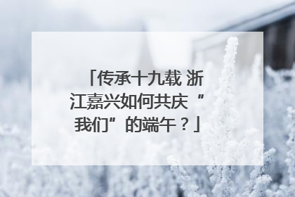 传承十九载 浙江嘉兴如何共庆“我们”的端午？