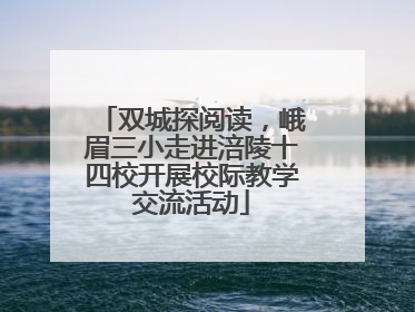 双城探阅读，峨眉三小走进涪陵十四校开展校际教学交流活动