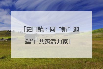史口镇：同“新”迎端午 共筑活力家
