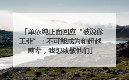 单依纯正面回应“被说像王菲”：不可能成为和超越前辈，我想致敬他们