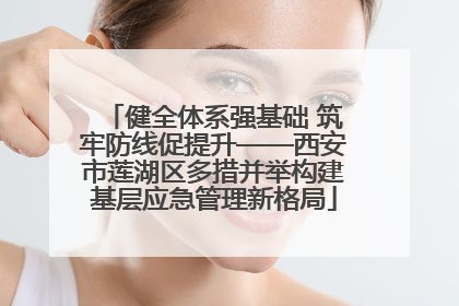 健全体系强基础 筑牢防线促提升——西安市莲湖区多措并举构建基层应急管理新格局