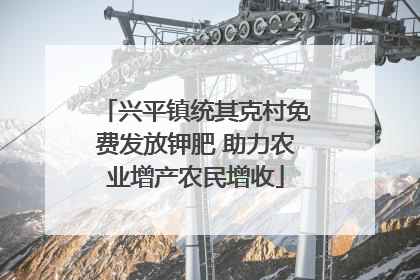 兴平镇统其克村免费发放钾肥 助力农业增产农民增收