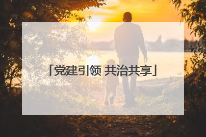 党建引领 共治共享
