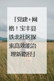 党建+网格！宝丰县铁北社区探索高效能治理新路径