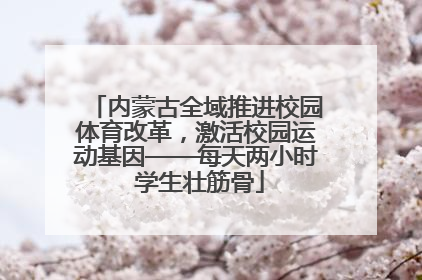 内蒙古全域推进校园体育改革，激活校园运动基因——每天两小时 学生壮筋骨