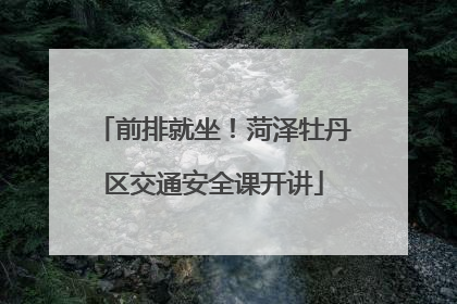 前排就坐！菏泽牡丹区交通安全课开讲