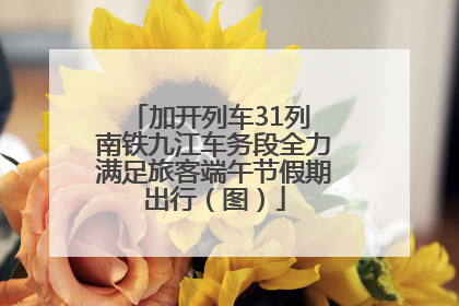加开列车31列 南铁九江车务段全力满足旅客端午节假期出行（图）