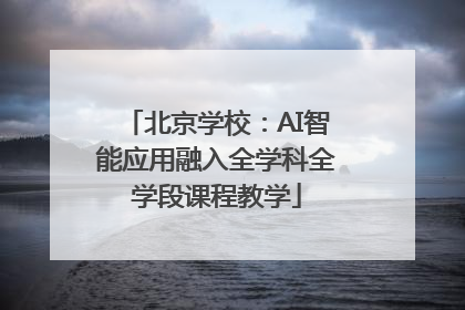 北京学校：AI智能应用融入全学科全学段课程教学