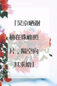 吴京晒谢楠在珠峰照片，隔空向其求婚