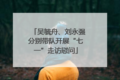 吴毓舟、刘永强分别带队开展“七一”走访慰问