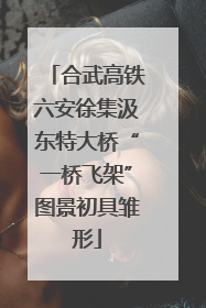 合武高铁六安徐集汲东特大桥“一桥飞架”图景初具雏形