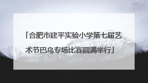 合肥市建平实验小学第七届艺术节巴乌专场比赛圆满举行