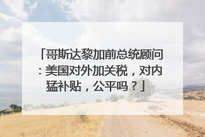 哥斯达黎加前总统顾问：美国对外加关税，对内猛补贴，公平吗？