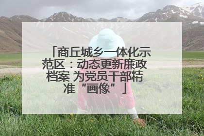 商丘城乡一体化示范区：动态更新廉政档案 为党员干部精准“画像”