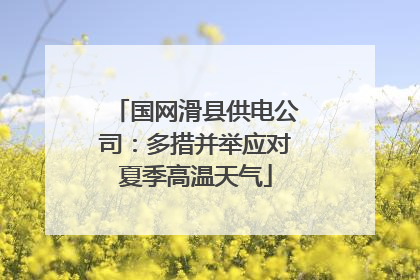 国网滑县供电公司：多措并举应对夏季高温天气