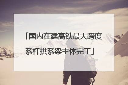 国内在建高铁最大跨度系杆拱系梁主体完工