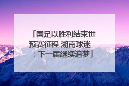 国足以胜利结束世预赛征程 湖南球迷：下一届继续追梦
