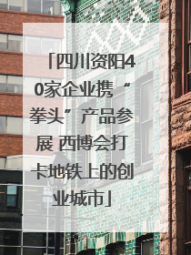 四川资阳40家企业携“拳头”产品参展 西博会打卡地铁上的创业城市