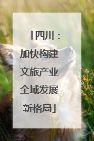 四川：加快构建文旅产业全域发展新格局