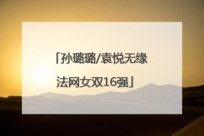 孙璐璐/袁悦无缘法网女双16强