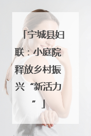 宁城县妇联：小庭院释放乡村振兴“新活力”