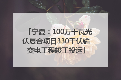 宁夏：100万千瓦光伏复合项目330千伏输变电工程竣工投运