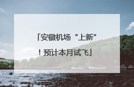 安徽机场“上新”！预计本月试飞