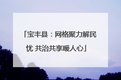 宝丰县：网格聚力解民忧 共治共享暖人心