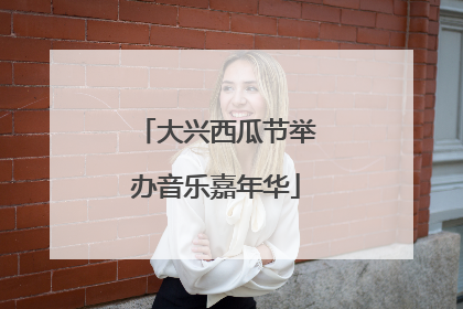 大兴西瓜节举办音乐嘉年华