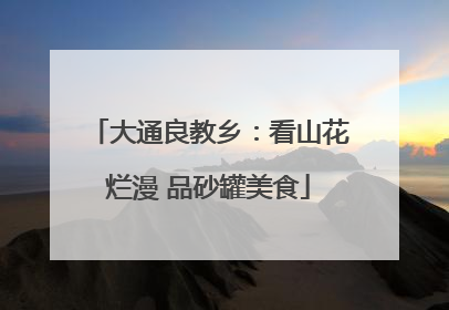 大通良教乡：看山花烂漫 品砂罐美食