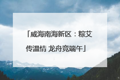 威海南海新区：粽艾传温情 龙舟竞端午