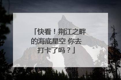 快看！荆江之畔的海底星空 你去打卡了吗？