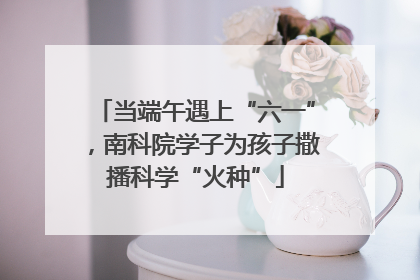 当端午遇上“六一”，南科院学子为孩子撒播科学“火种”