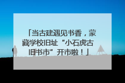 当古建遇见书香，蒙藏学校旧址“小石虎古旧书市”开市啦！