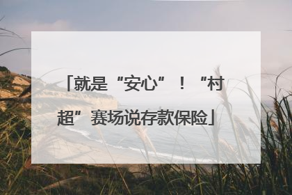就是“安心”！“村超”赛场说存款保险