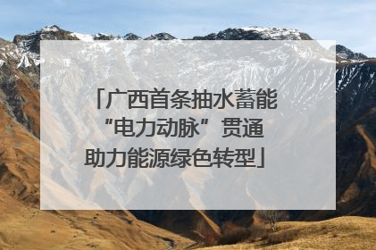 广西首条抽水蓄能“电力动脉”贯通 助力能源绿色转型