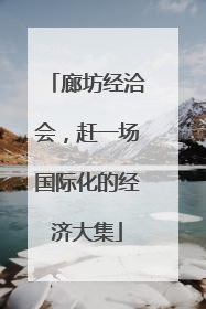 廊坊经洽会，赶一场国际化的经济大集