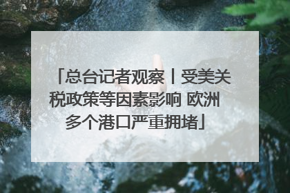 总台记者观察丨受美关税政策等因素影响 欧洲多个港口严重拥堵