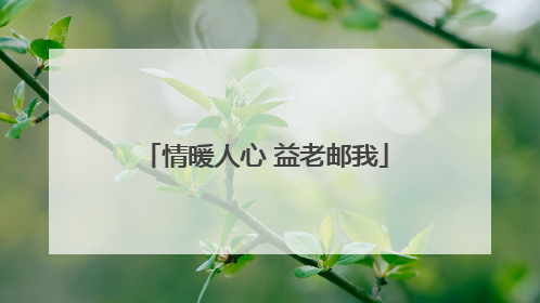情暖人心 益老邮我