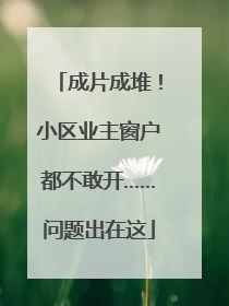 成片成堆！小区业主窗户都不敢开……问题出在这