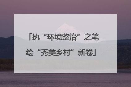 执“环境整治”之笔 绘“秀美乡村”新卷
