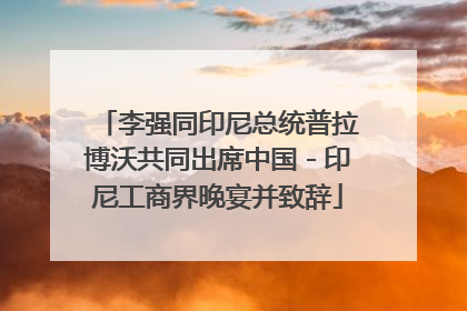 李强同印尼总统普拉博沃共同出席中国－印尼工商界晚宴并致辞
