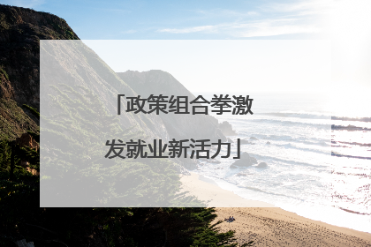 政策组合拳激发就业新活力