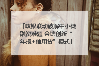 政银联动破解中小微融资难题 金塘创新“年报+信用贷”模式