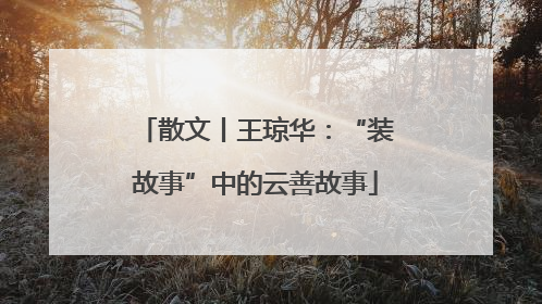 散文丨王琼华：“装故事”中的云善故事