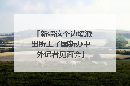 新疆这个边境派出所上了国新办中外记者见面会