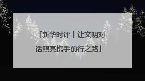 新华时评丨让文明对话照亮携手前行之路